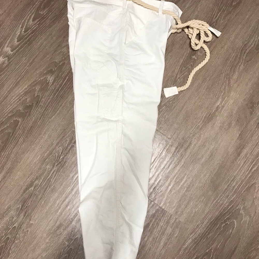 White Cargo Pants - Picture 4 of 5